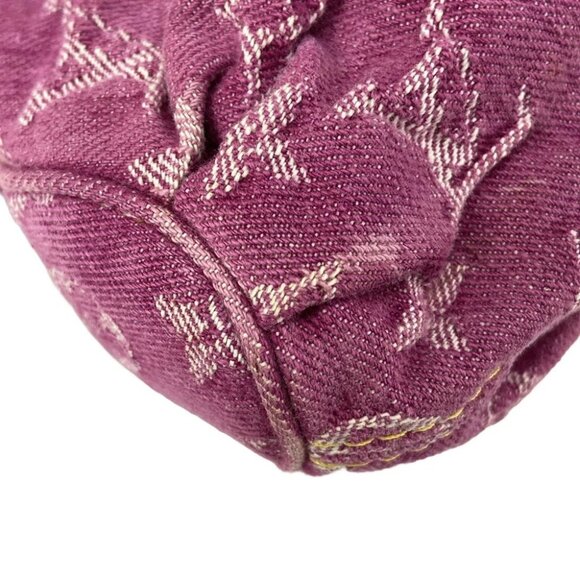 LOUIS VUITTON Mini Pleaty Fuchsia Monogram Denim Shoulder Bag - Picture 10 of 16